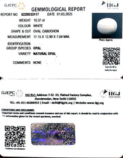 10.37/CT Natural Opal with Govt. Lab Certificate